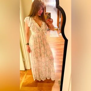 Flowery maxi dress.